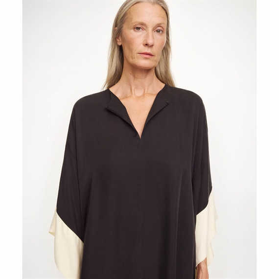 By Malene Birger Cicine Maxi Kjole, Black/White 